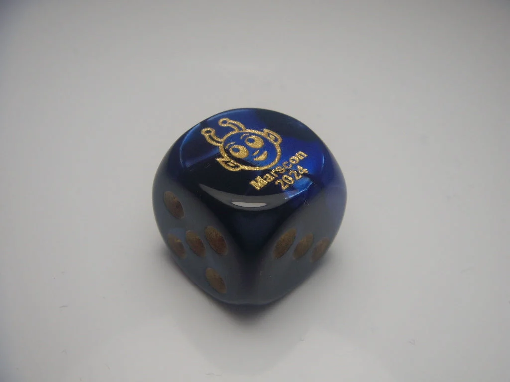 Marscon 2024 Swag: Gemini Black-Blue/Gold Poly Set (7)