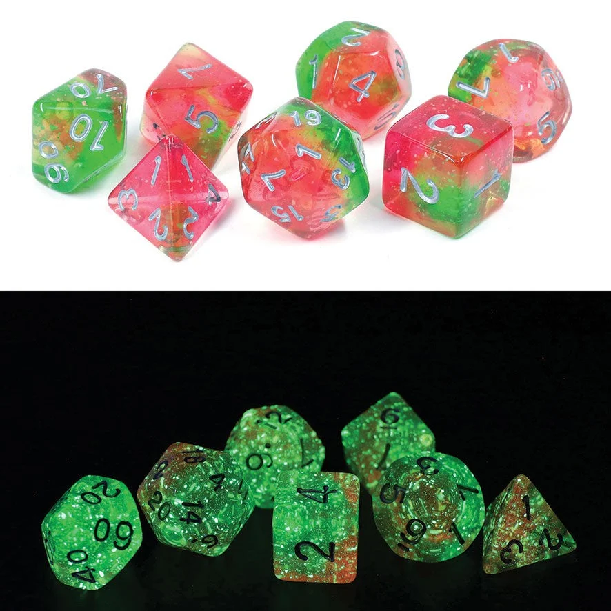 Sirius Dice: Glowworm - Lotus (7-Poly Set)