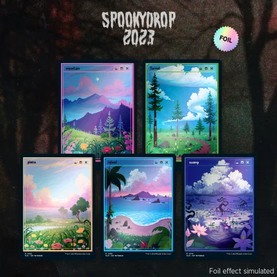 MTG: Secret Lair - Spookydrop 2023: PixelLands_v02.jpg Foil Edition