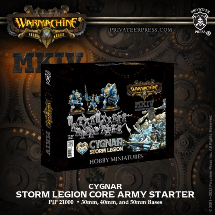 Warmachine MKIV (PIP 21000): Cygnar Storm Legion - Core Army (w/Magnet Set)