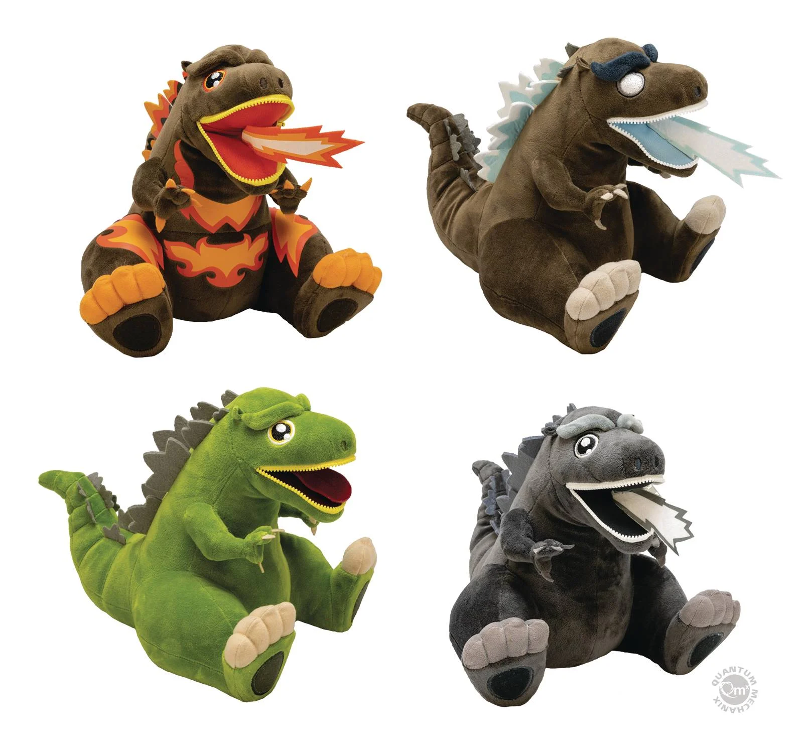GODZILLA PX ZIPPERMOUTH PLUSH 4PC ASST - QUANTUM MECHANIX INC