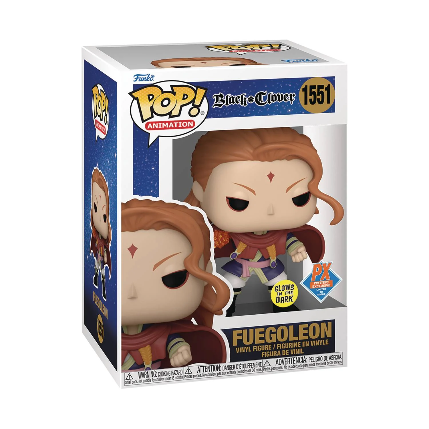 POP Figure: Black Clover #1555 - Fuegoleon (PX) (Glow)