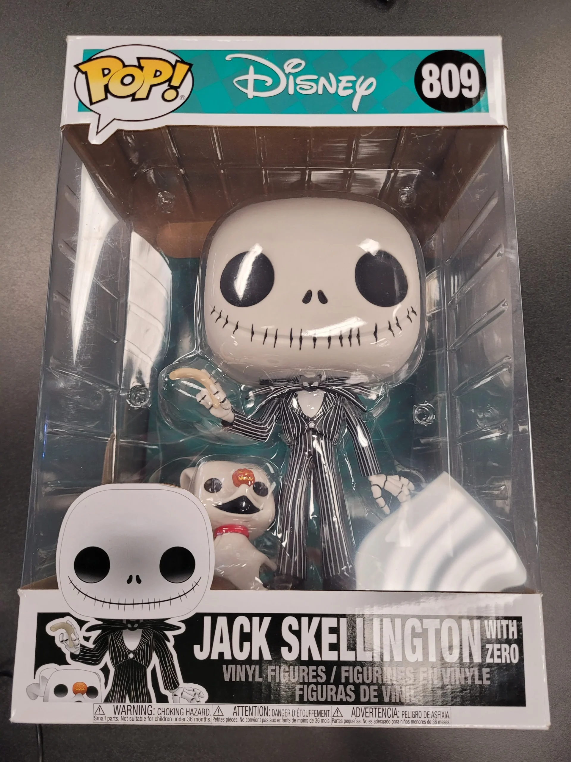 POP Figure (10 Inch): Disney #0809 - Jack Skellington with Zero (Damaged Box)