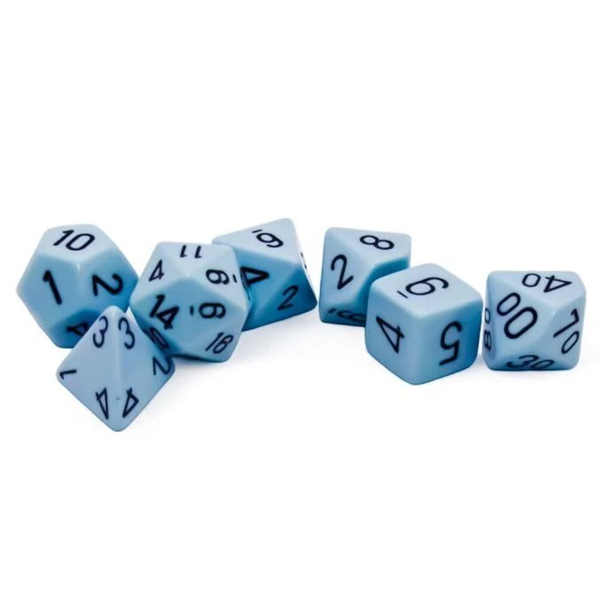 CHX25466: Opaque - Poly Set Pastel Blue w/black (7)