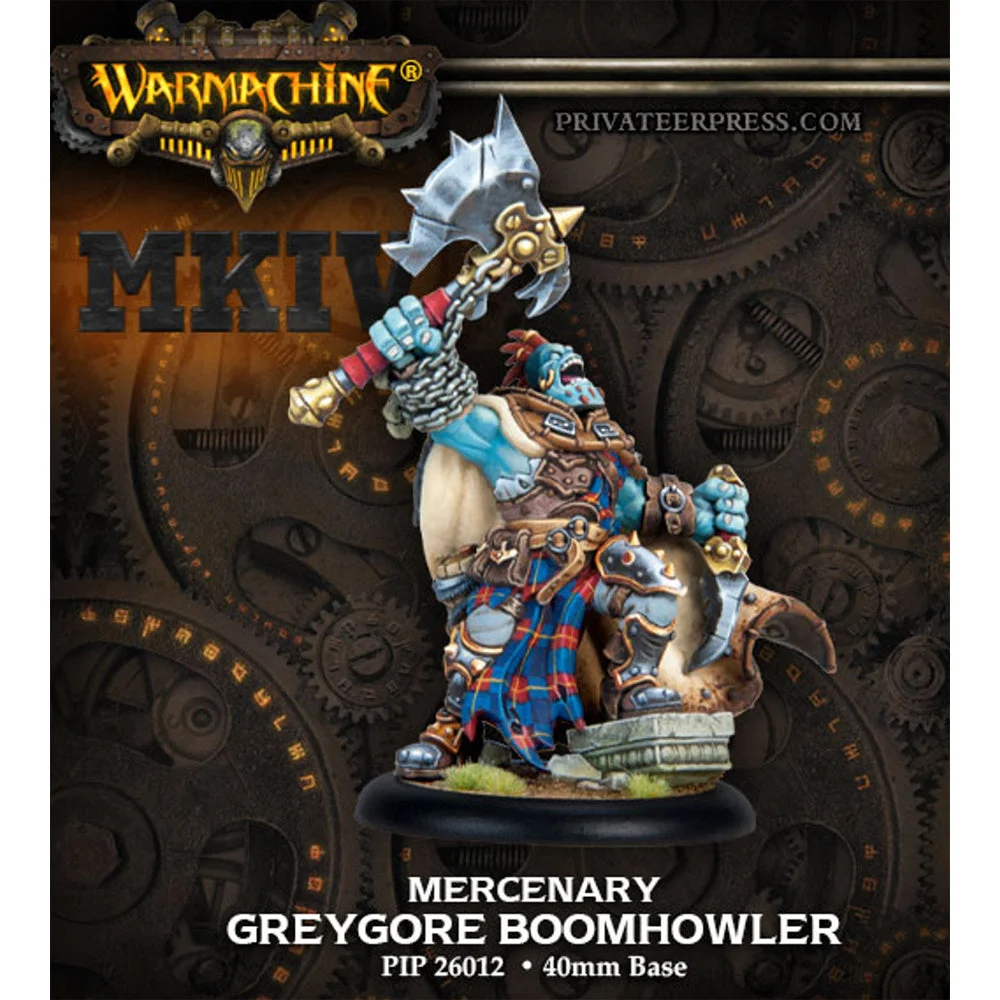 Warmachine MKIV (PIP 26012): Mercenary - Character Solo: Greygore Boomhowler (Brineblood Marauders and X)