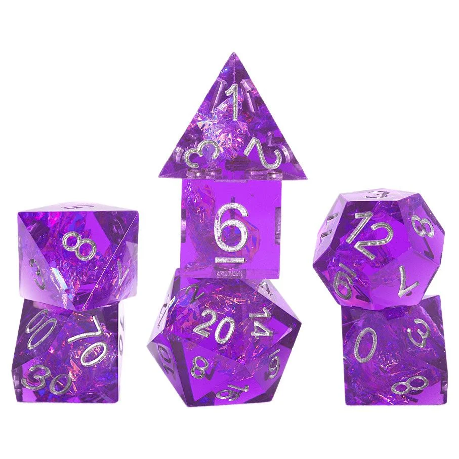 Sirius Dice: Sharp-edged - Purple Fairy (7-Poly Set)